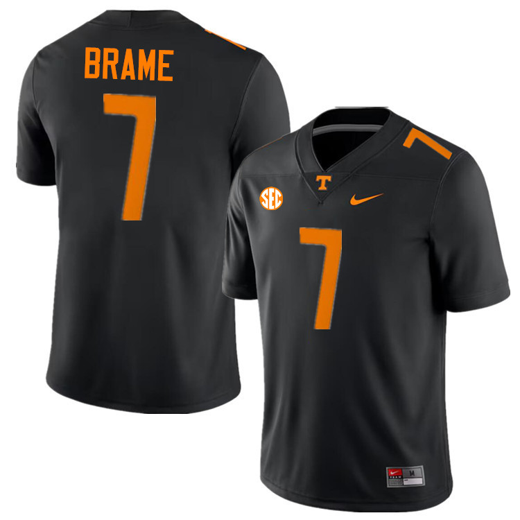 #7 Dasaahn Brame UT Vols Jerseys,Tennessee Volunteers College Football Jerseys Stitched-Black
